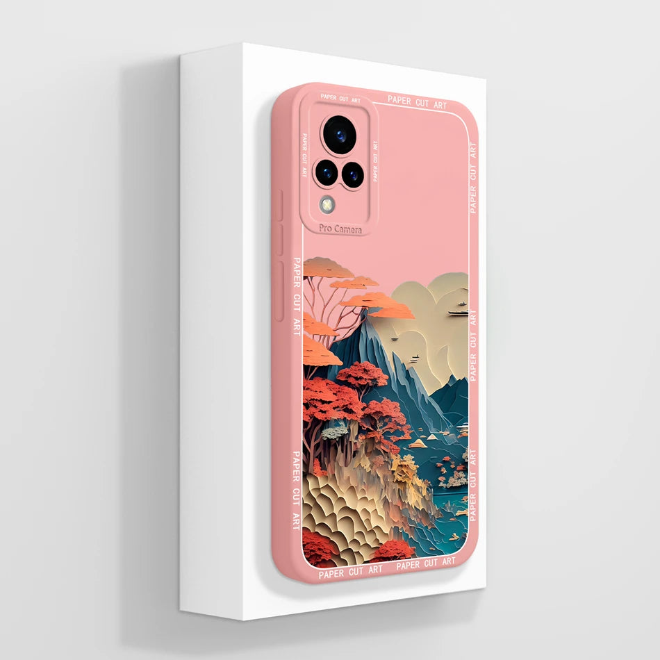 Vivo V21 Liquid Silicone Case - Full Coverage Anti-Drop Protection, Stylish & Soft Back Cover