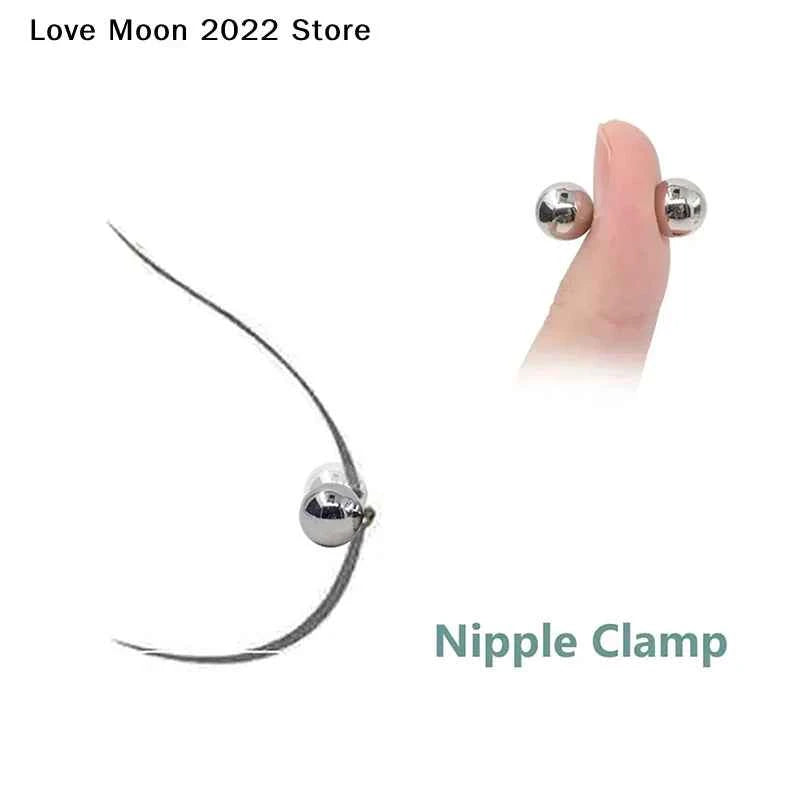 LM Magnetic Nipple Clamps - 2pcs Non-Piercing Strong Bondage Balls for Couples - Explore Your Sensuality