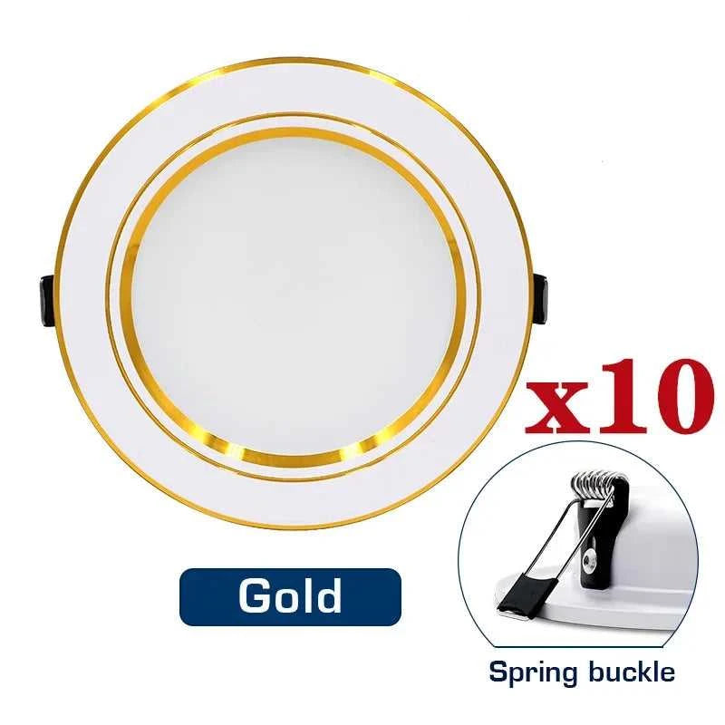 10pcs/lot Led Downlight 5W 9W 12W 15W 18W AC110V 220V Recessed Ceiling Light DC12V 24V Round Panel Down Light Spotlight Lighting The jack market .AU The jack market .AU Home $ 82 136:173#White Spring Buckle;200000531:771#Cold White;249:200002590#AC220V 9W