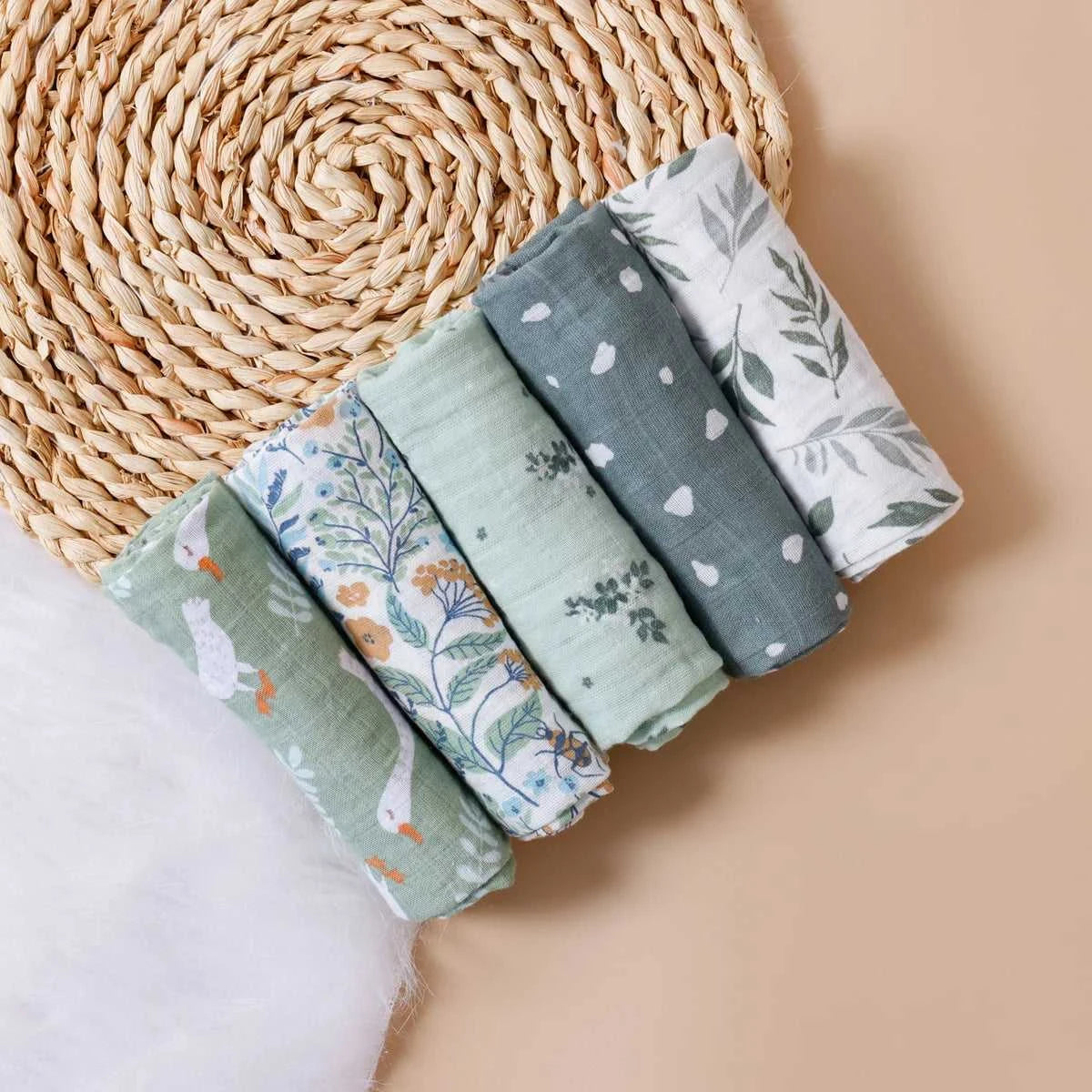 Kangobaby #My Soft Life# 5pcs Multifunctional Baby Muslin Bib Newborn Blanket Breathable Child Scarf 60x60cm The jack market .AU The jack market .AU Mum & Kids: Essential Products for Every Family $ 34 14:1052#CP04