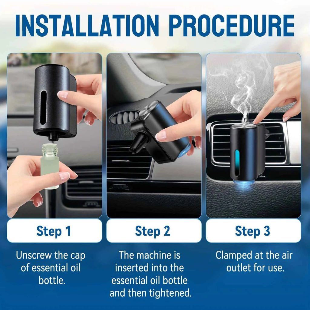 Car Air Freshener Electric Auto Aroma Diffuser Car Air Vent Essential Oil Mist Humidifier Fragrance Diffuser Aromatherapy