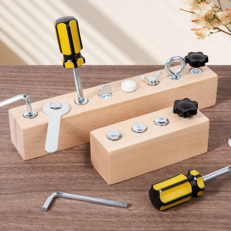 Kids Wooden Screw Nut Disassembly Toy - Early Education Montessori Fine Motor Skills Trainingimprove Patience And Concentration