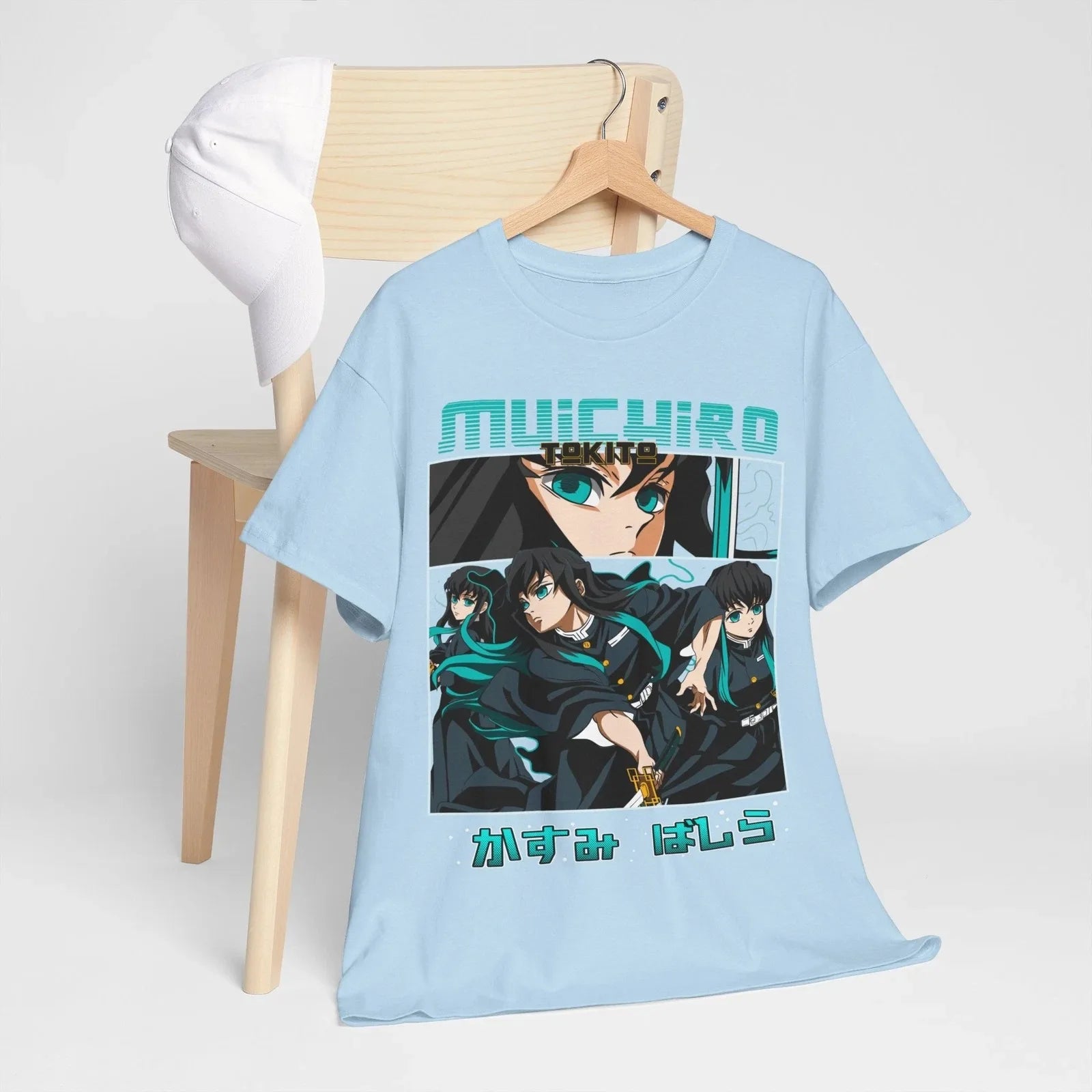 2026 Summer Demon Slayer Anime Muichiro Tokito Printed Loose Short-sleeved Pure Cotton Children's T-shirt Unisex Casual Loose