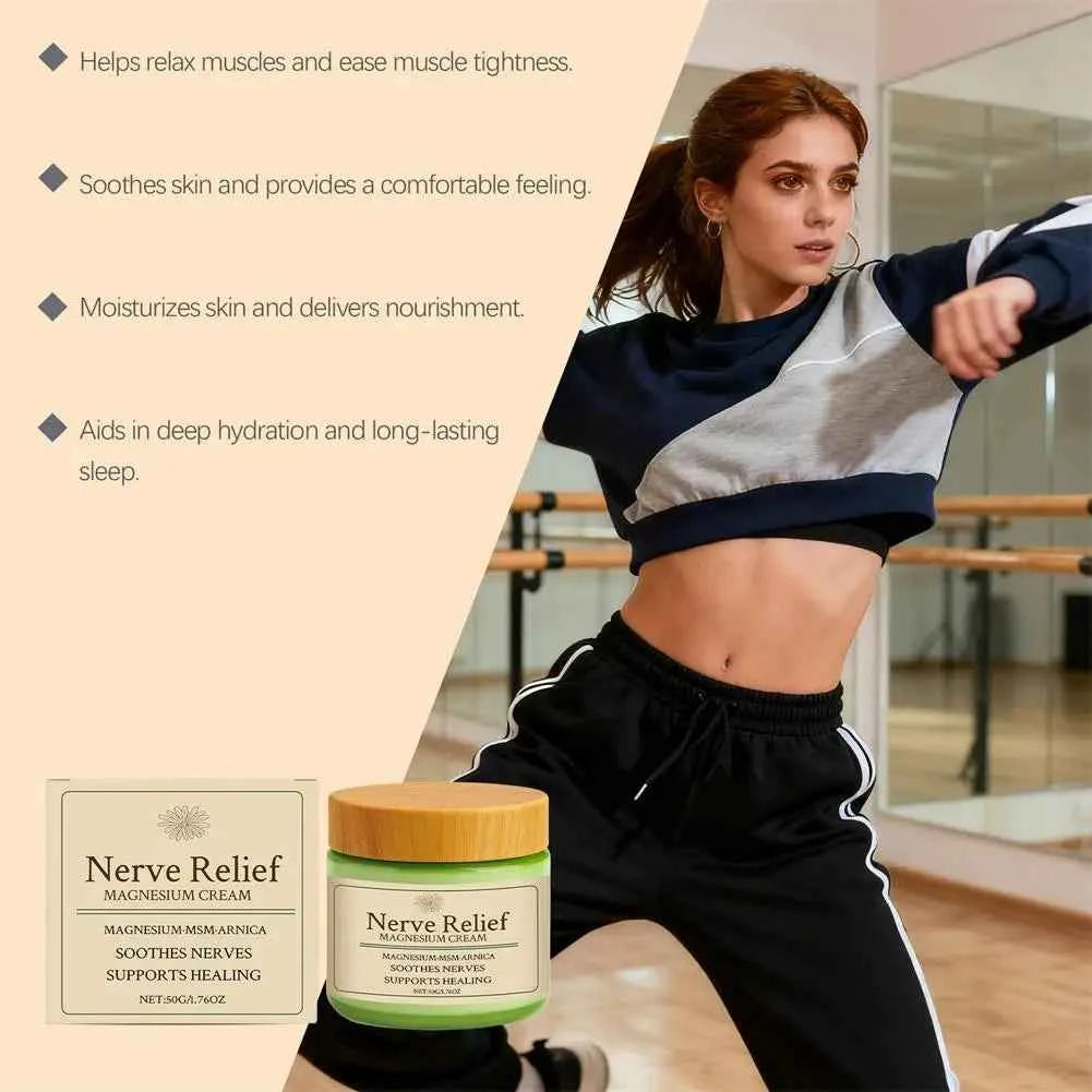 Magnesium Muscle Relaxing Cream - Deep Nourishing Relief for Daily Body Care and Soothing Massage