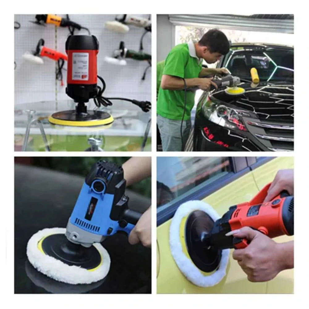 5Pcs Car Polishing Pad Wool Polishing Disc Car Body Waxing Buffing Pad Paint Care Polisher Pad Car Cleaning Tools 3/4/5/6/7 Inch
