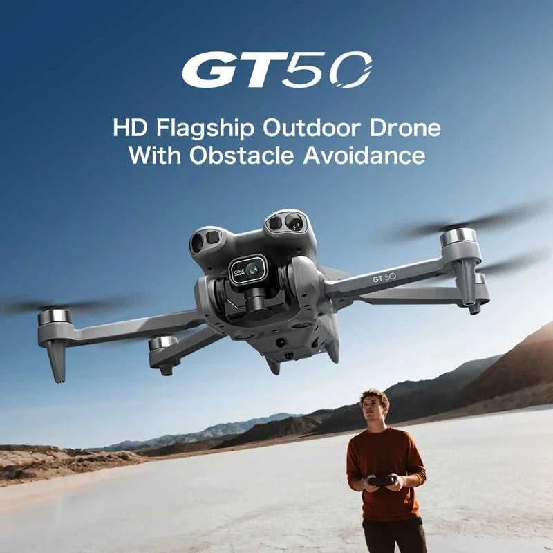 GT50 RC Drone 8K HD Aerial Photography Remote Control Aircraft Dual Camera WIFI GPS Three Sided Obstacle Avoidance Quadcopter The jack market .AU The jack market .AU Drones $ 58 14:691#Only Parking Apron