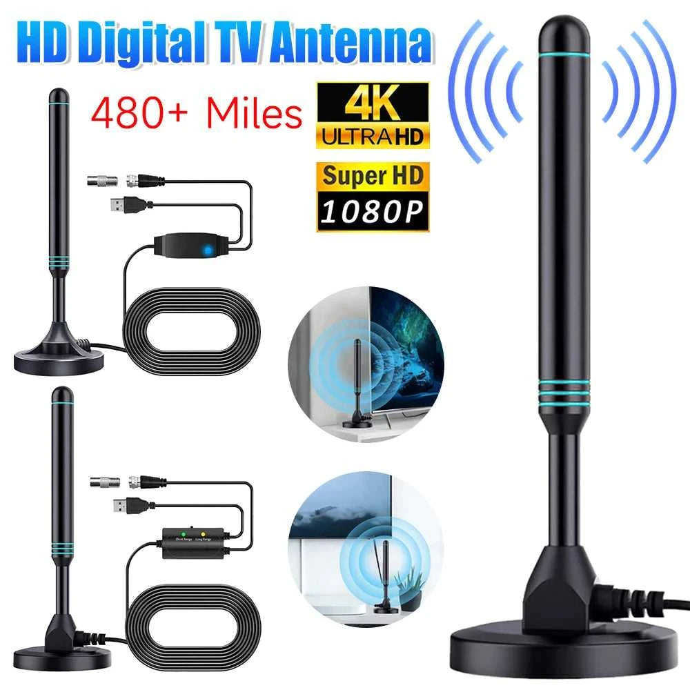 4K/1080P HD Digital TV Antenna with Signal Amplifier 480+ Miles Indoor Outdoor Antenna Magnetic Base VHF UHF Digital HD Aerial The jack market .AU The jack market .AU Accessories Electronics $ 2119 14:203432010#Built in signal ;200007763:201336099