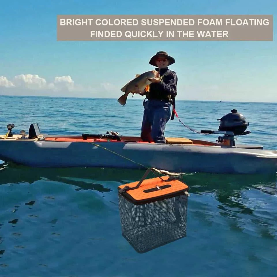 Floating Fish Basket Fish Basket for Caught Fish Foldable Fishing Holder Minnow Bucket Portable Collapsible Mesh Fishing Bait The jack market .AU The jack market .AU Fishing Gear $ 36 14:29#S