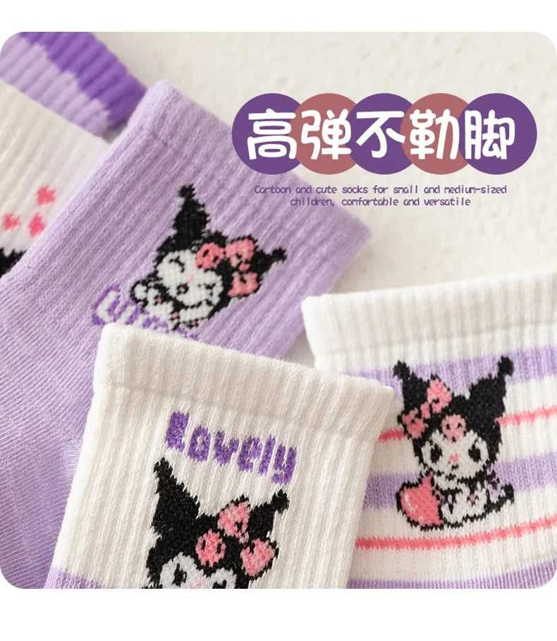 5 Pairs Kuromi Kids Socks Melody Kawaii New Fall Winter Cartoon Boy Children Mid-calf Socks Cotton Sock for Girls Gifts The jack market .AU The jack market .AU Mum & Kids: Essential Products for Every Family $ 26 14:350852#b;200007763:201336100;977:100014064#S 1-3 years old