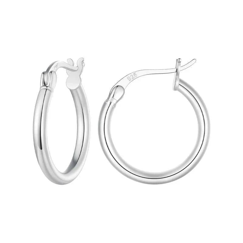 BAMOER 925 Sterling Silver Bold Classic Hypoallergenic Hoop Earrings, 14K White Gold Plated Glossy Tube Earrings for Women Gift The jack market .AU The jack market .AU Jewellery & Chains $ 65 200000226:365458#Gold - 21mm;200007763:201336100