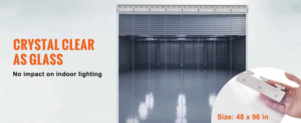 SucceBuy 2mm Thickness Door Strip Curtain PVC Transparent Windproof Curtain Strip Screen for Walk in Freezers Coolers Warehouse The jack market .AU The jack market .AU Home $ 2119 14:202010806#96 x 48in;200007763:201336105