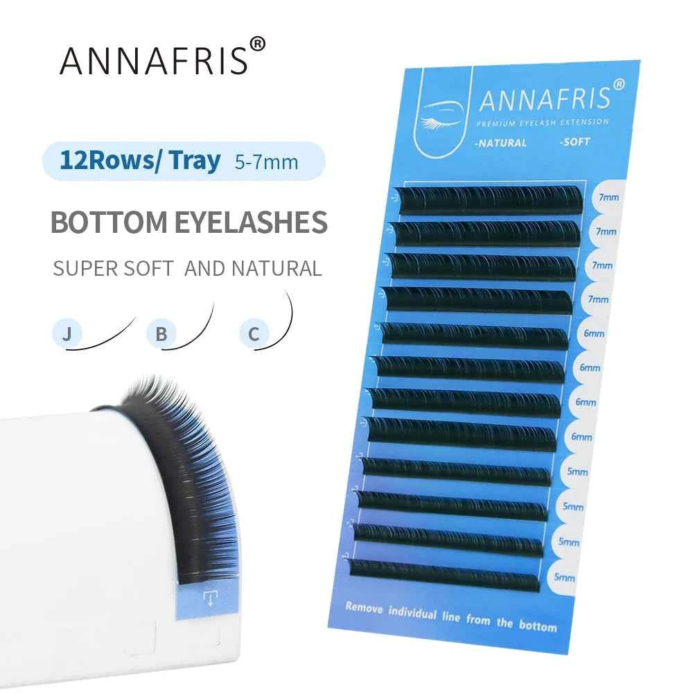 ANNAFRIS Premium Mink Eyelash Extensions - 5 Cases, 16 Rows, C/DD Curl for Stunning, Natural Volume