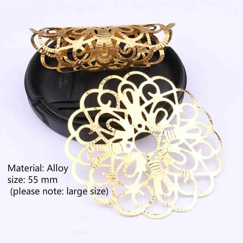 5 Pcs Big Open Dreadlocks Hair Beads Hair Rings Hairpin Metal Headdress DIY Wig Alloy Buckle Gold Silver Hair Accessories