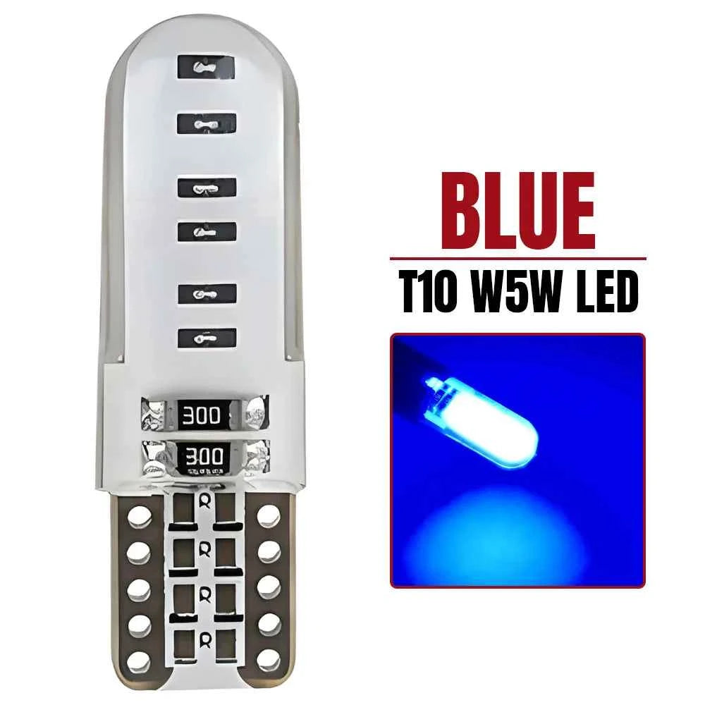 10/20/30/50 PCS T10 W5W LED Bulb For Car Interior Dome Reading Maps Trunk License Plate Side Lights 12V COB 7000K White Red Blue