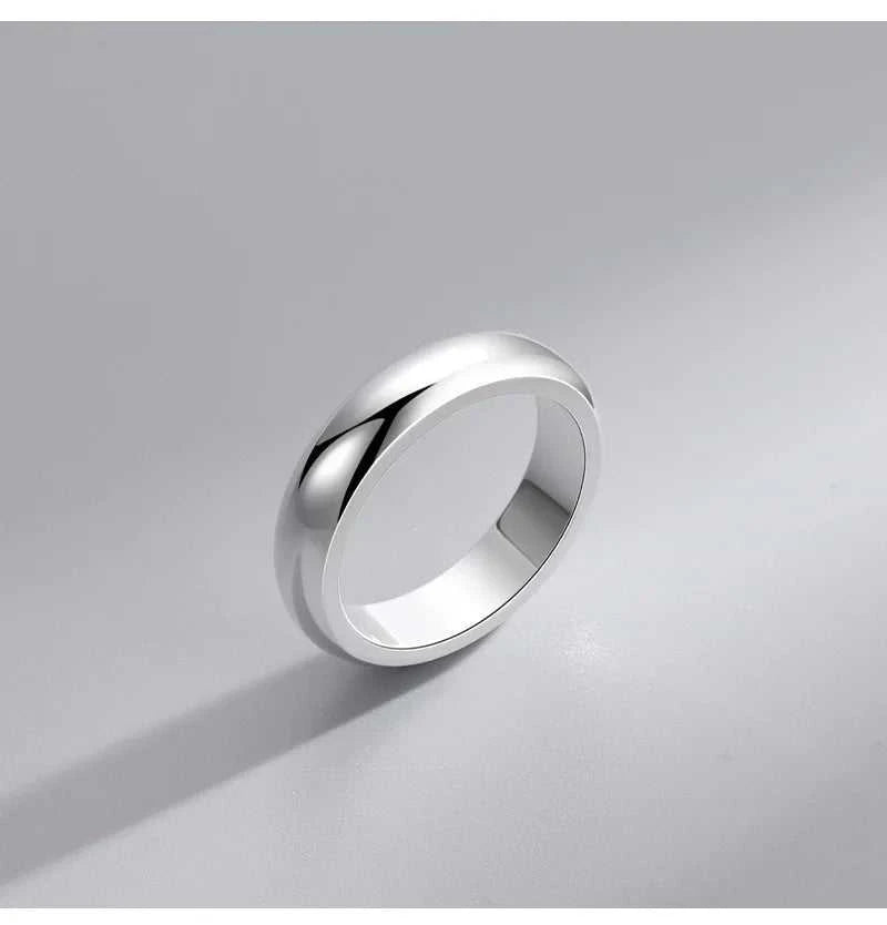 BOCAI New 6.5~7.9G S990 Pure Silver Jewelry Plain Circle Simple Glossy Couple Men and Women Ring Trendy Gift The jack market .AU The jack market .AU Jewellery & Chains $ 106 200000369:200000287