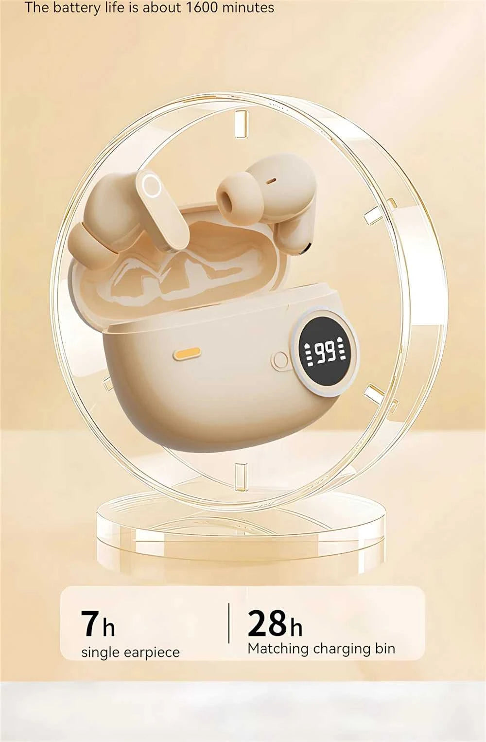 Bluetooth 5.4 Headphones True Wireless In-ear Long Noise Reduction TWS Sports High Sound Quality Digital Display Screen Earplugs The jack market .AU The jack market .AU Accessories Electronics $ 54 14:29#White