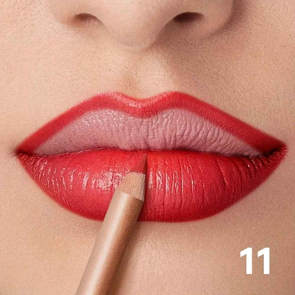 Waterproof Matte Lip Liner, Long Lasting High Pigment Lip Pencil, Smooth Precise Lip Contour for Women