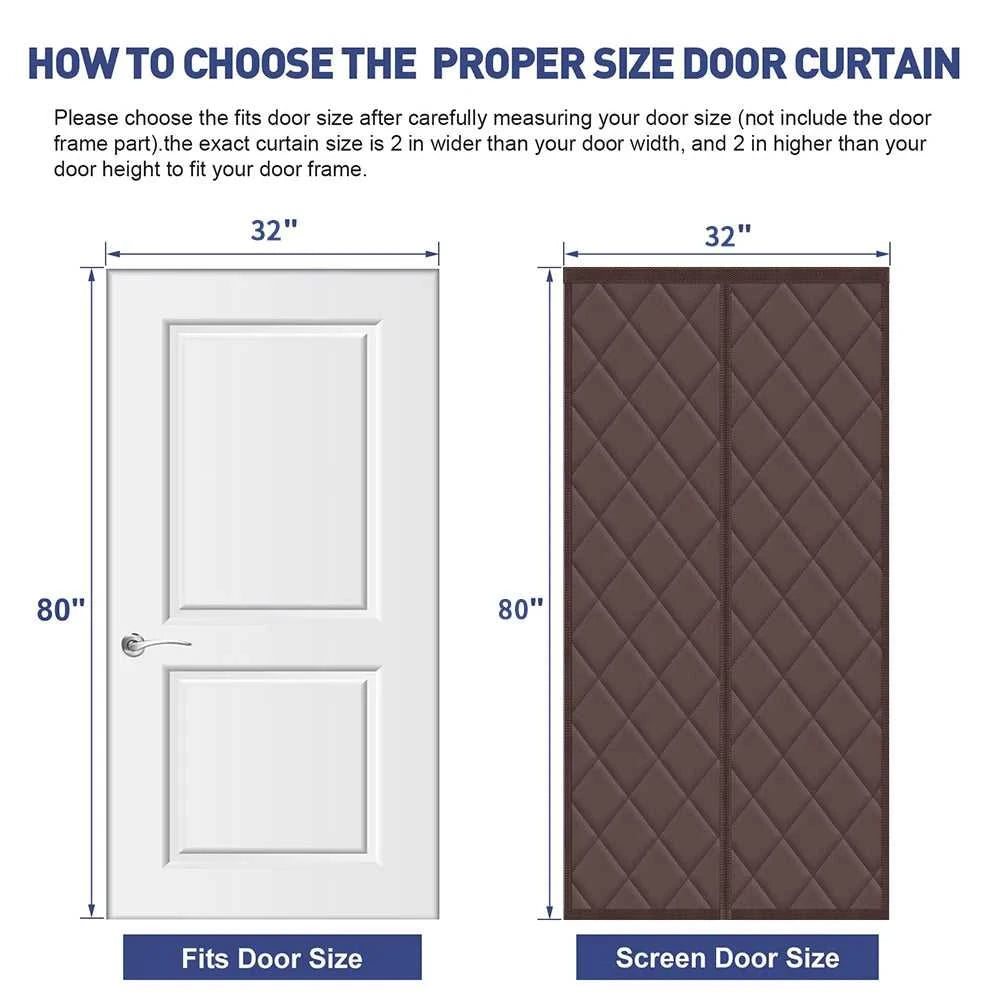 Thermal Insulated Door Curtain Magnetic Insulated Door Covers for Winter Door Blanket Thicken Cotton Insulation Doors Screen The jack market .AU The jack market .AU Home $ 87 14:10#Brown 80x205cm