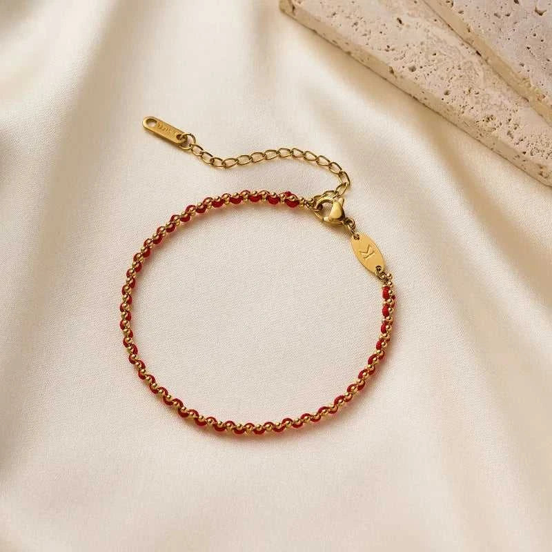 Personality Golden Titanium Steel Red Rope Woven Lucky Beads Bracelet for Woman Couple and Friends Ankle Bracelets Jewelry Gift The jack market .AU The jack market .AU Jewellery & Chains $ 52 200001034:5740#Red string bracelet
