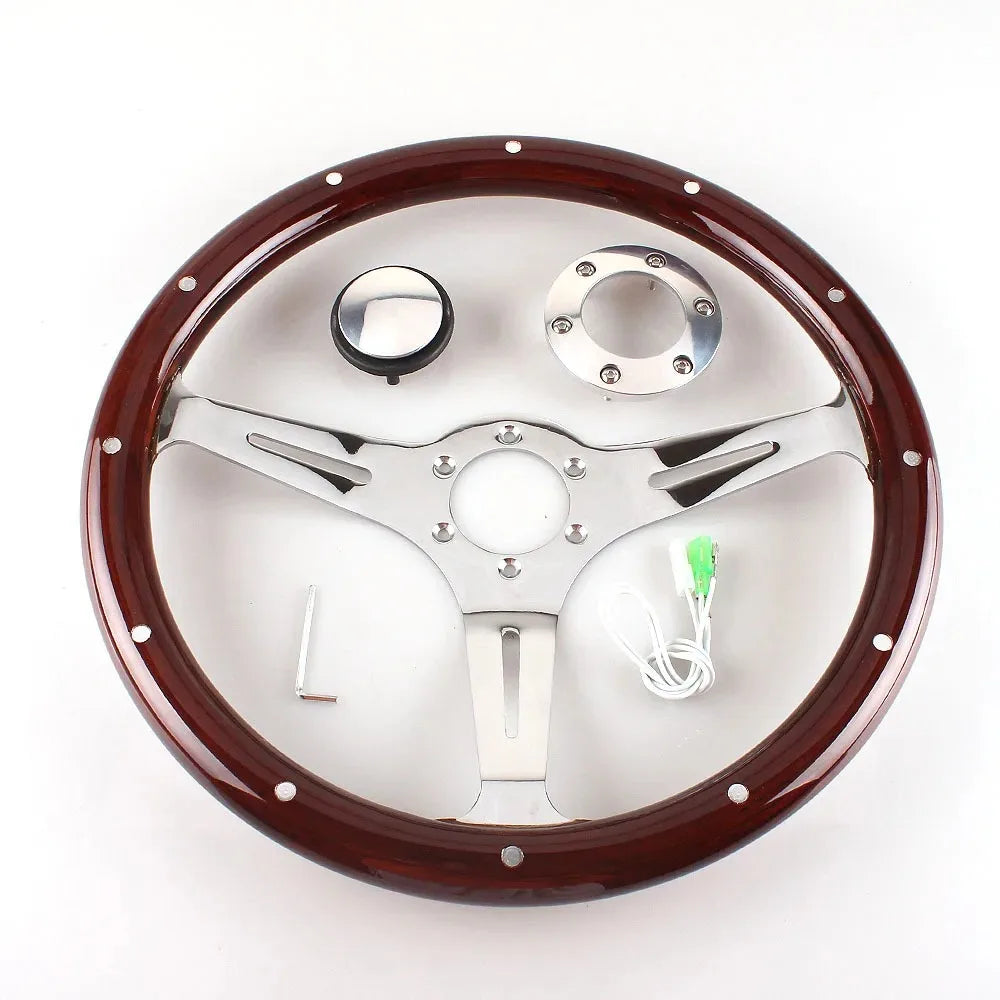 Car Universal Decorative Personalized Classic Wood Car Accessories Car Steering Wheel for Racing Cars