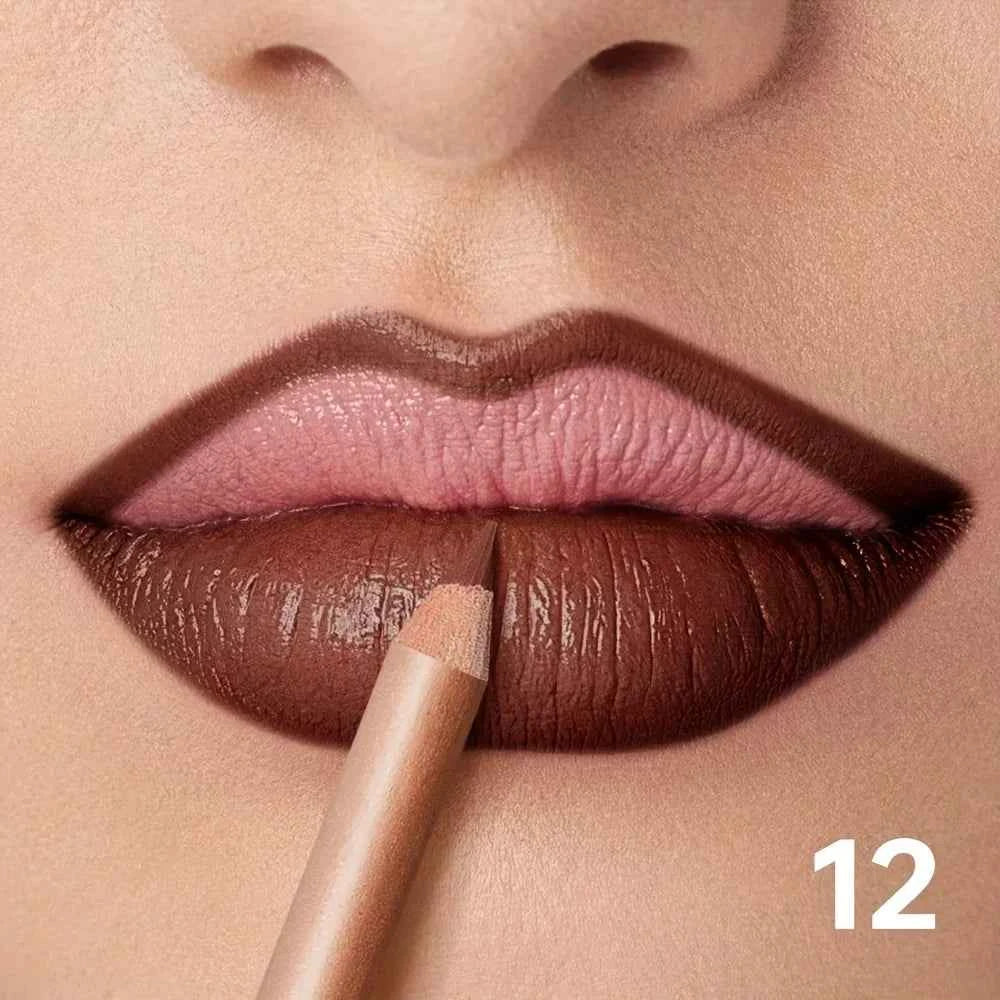 Waterproof Matte Lip Liner, Long Lasting High Pigment Lip Pencil, Smooth Precise Lip Contour for Women