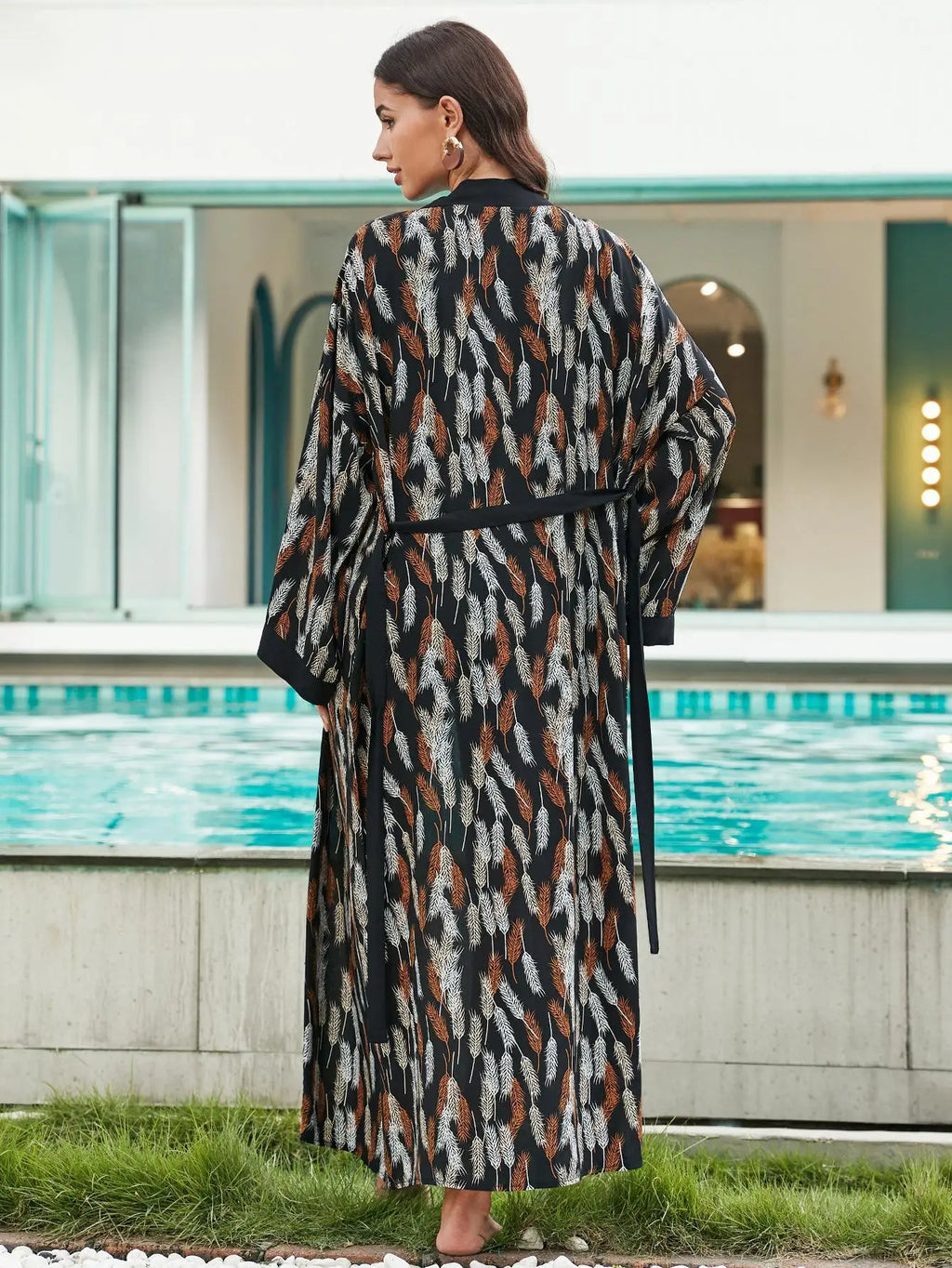2026 Women's Kaftan Beach Cover-Up Dress - Stylish Long Tunic for Summer Bikinis & Beachwear