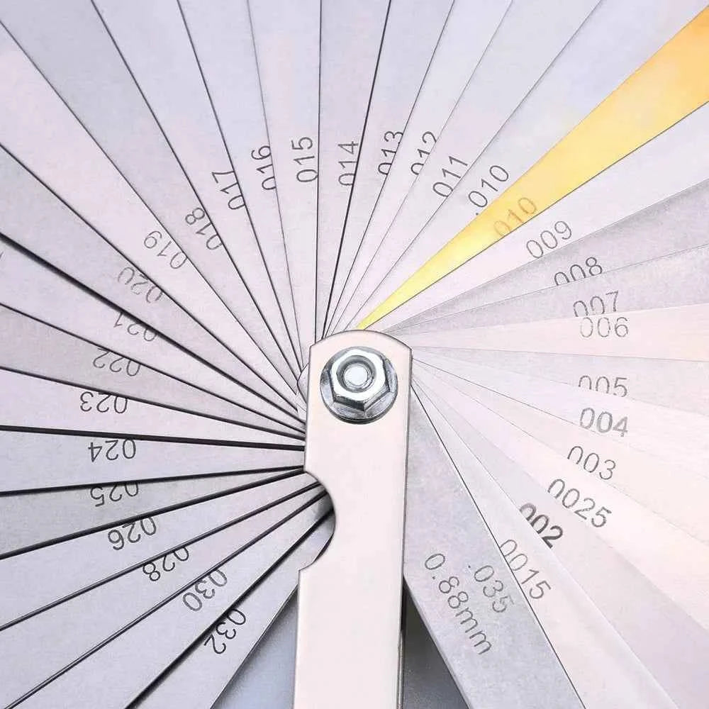 Metric Thickness Feeler Gauge 32 Blades Set Tappet With Brass Gap Measure Tool Range 0.04mm 0.88mm Valve Motorcycle Measurement