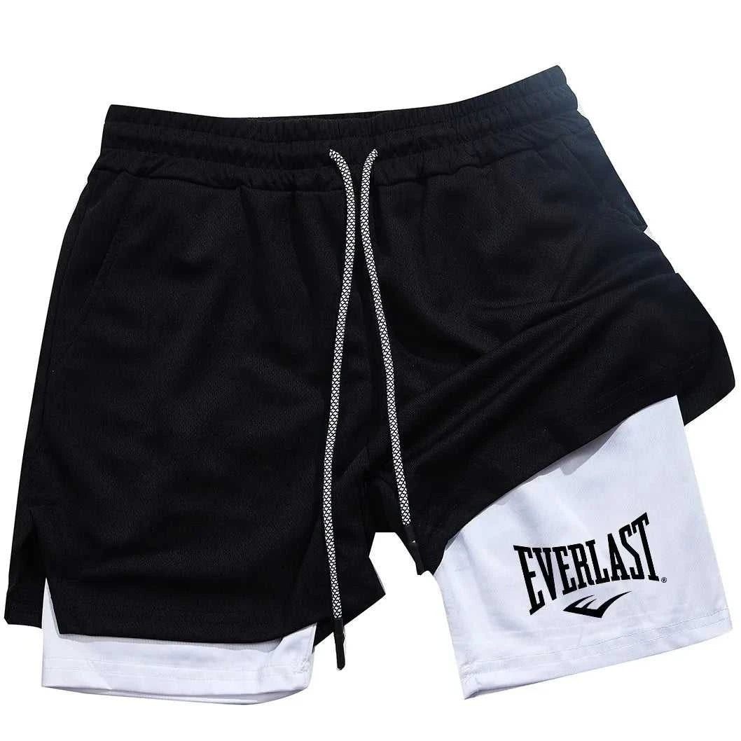 EVERLAST Men's Fashion Brand Shorts Summer Comfortable Quick Drying Sportswear Gym Jogging Training Men's Fitness 2 in 1 Shorts The jack market .AU The jack market .AU Men Fashion $ 35 14:29;5:361386