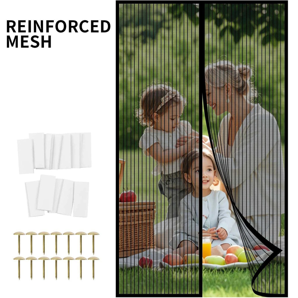 Magnetic Screen Door Hands Free Mesh Partition Heavy Duty Curtain Keeps Bugs Out Frame Hook & Loop Pet and Kid Friendly The jack market .AU The jack market .AU Home $ 53 14:173#90x210CM