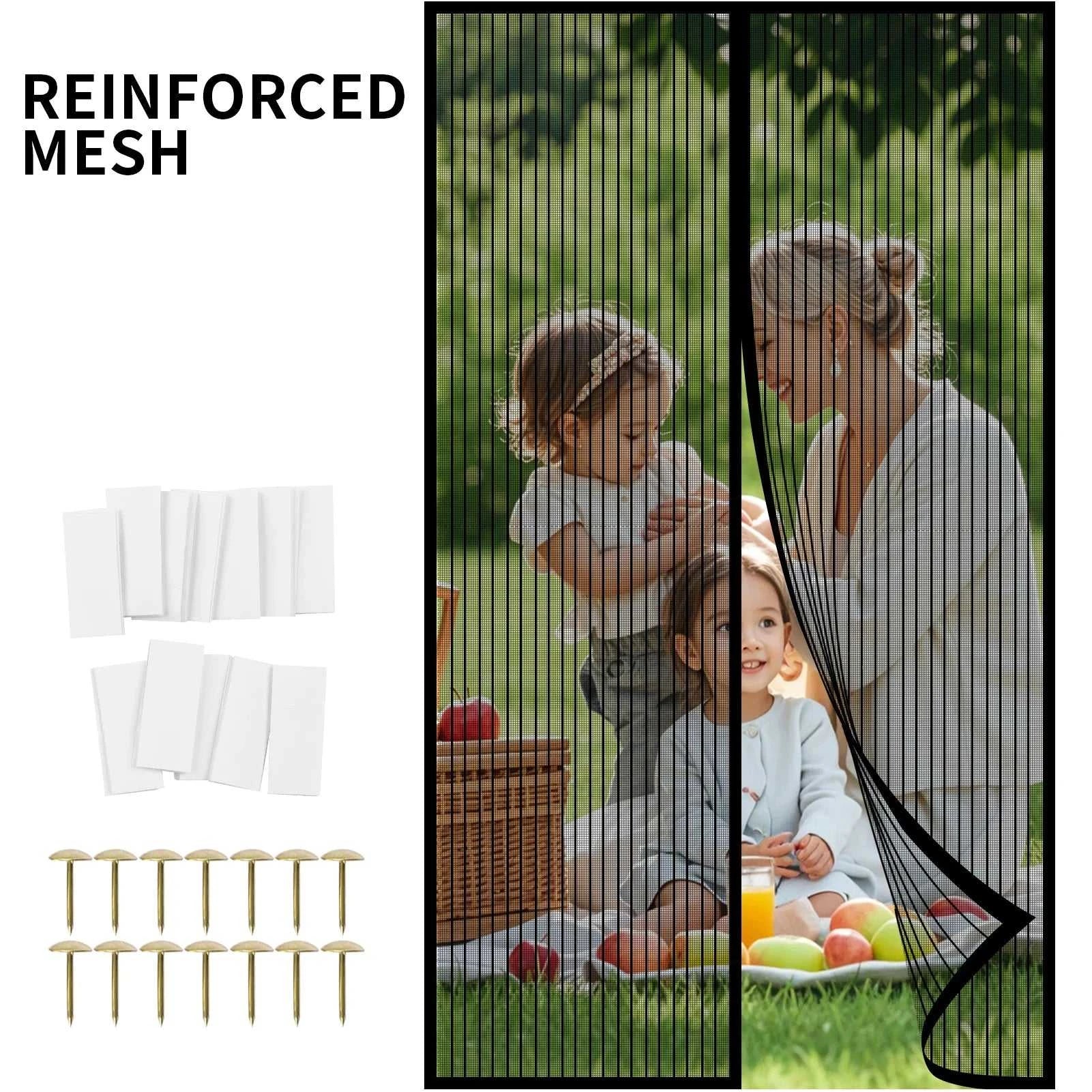 Magnetic Screen Door Hands Free Mesh Partition Heavy Duty Curtain Keeps Bugs Out Frame Hook & Loop Pet and Kid Friendly The jack market .AU The jack market .AU Home $ 53 14:173#90x210CM