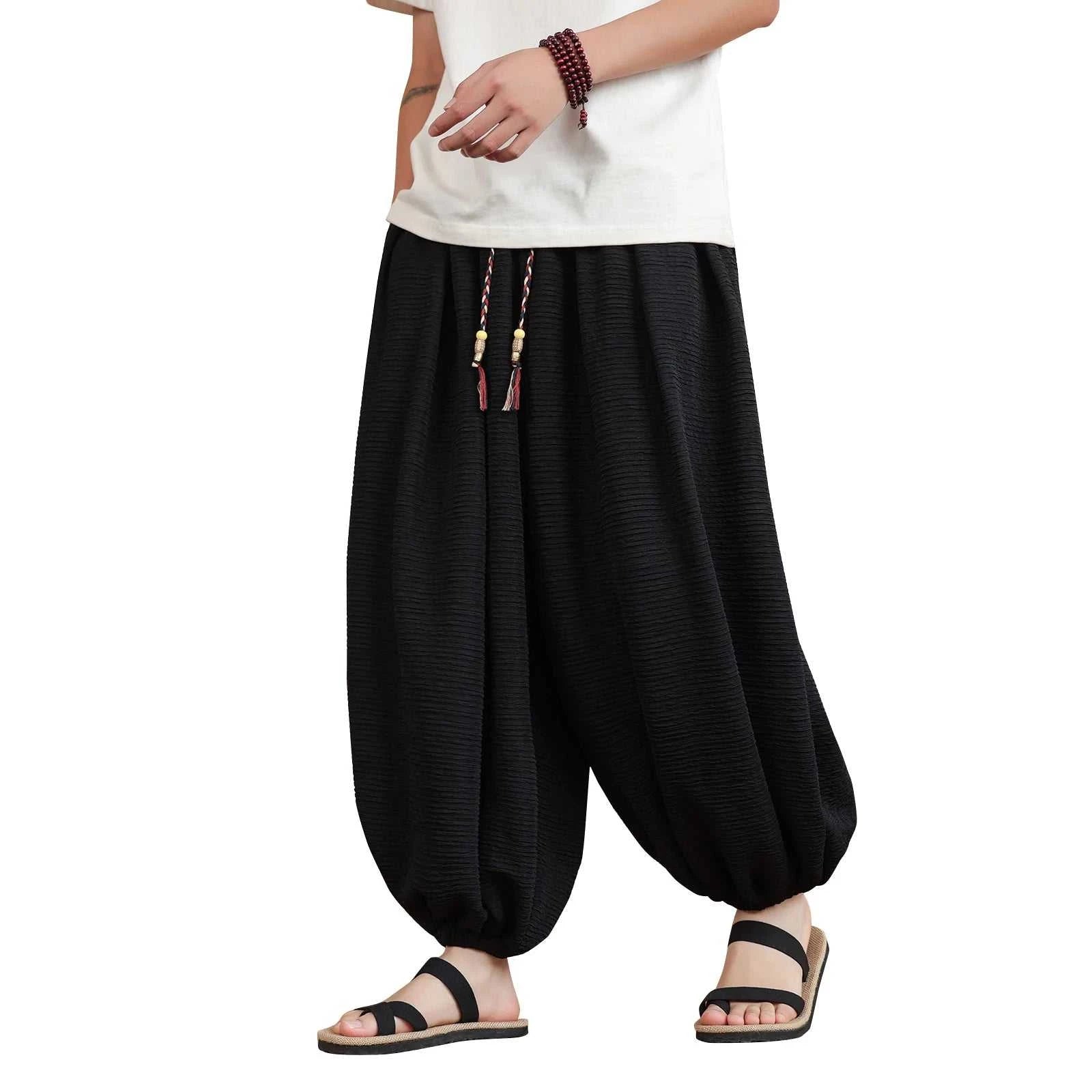 Summer Wide Leg Pants Men's Solid Color Casual Japanese Styles Harun Pants Men Fashion Loose Harajuku Lantern Trousers Plus Size The jack market .AU The jack market .AU Men Fashion $ 61 14:193#Red;5:361386#Asian M 50-60KG