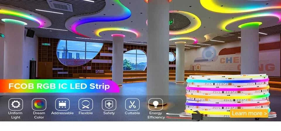 FCOB SPI RGBW IC LED Light Strip 896 LEDs WS2814 Addressable Dream Color 12mm DC24V SK6812 High Flexible FOB COB Lights Room Dec The jack market .AU The jack market .AU Home $ 61 136:9131278654#RGBWW;380:200746126