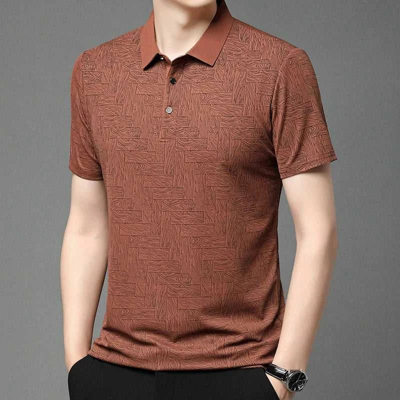 2024 Summer New Men's Business Print Short Sleeved POLO Shirt Comfortable and Cool Casual Fashion T-shirt The jack market .AU The jack market .AU Men Fashion $ 30 14:350852;5:4182