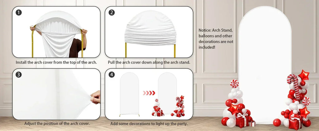 Mehofond Custom 2-Sided Rectangle Square Arch Birthday Party Baby Shower Wedding Covers Chiara Background Decor Backdrop Photo