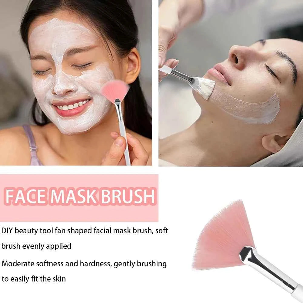 3/9 Pieces Facial Fan Mask Brushes Soft Mask Brush Applicator Esthetician Facial Mask Brushes For Women Girls Cosmetic Tools