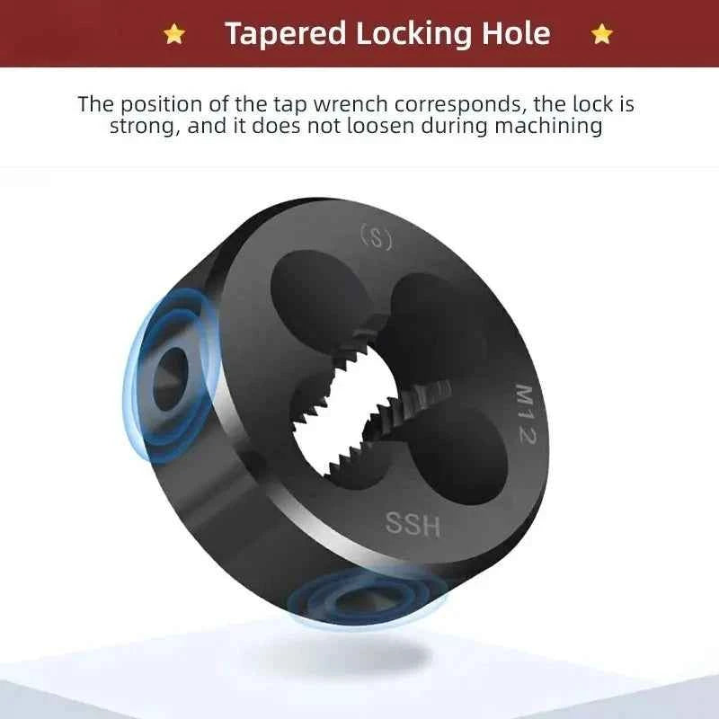 SIQICNC Round Dies ISO Right Hand Thread Tap HSS Tool M3-M20