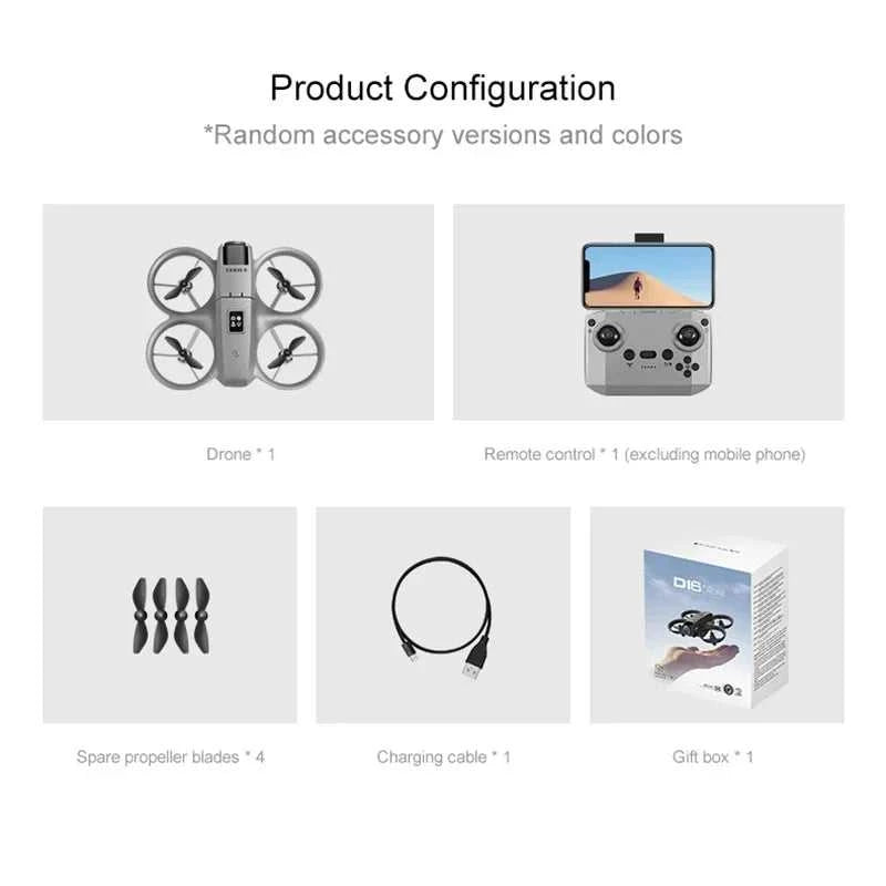 D16 Mini Drone 8K HD Dual Camera Profesional 180° Electric Adjustable GPS Positioning Obstacle avoidance Bushless UAV 2026 New The jack market .AU The jack market .AU Drones $ 106 14:29#Black Dual 8K-1B