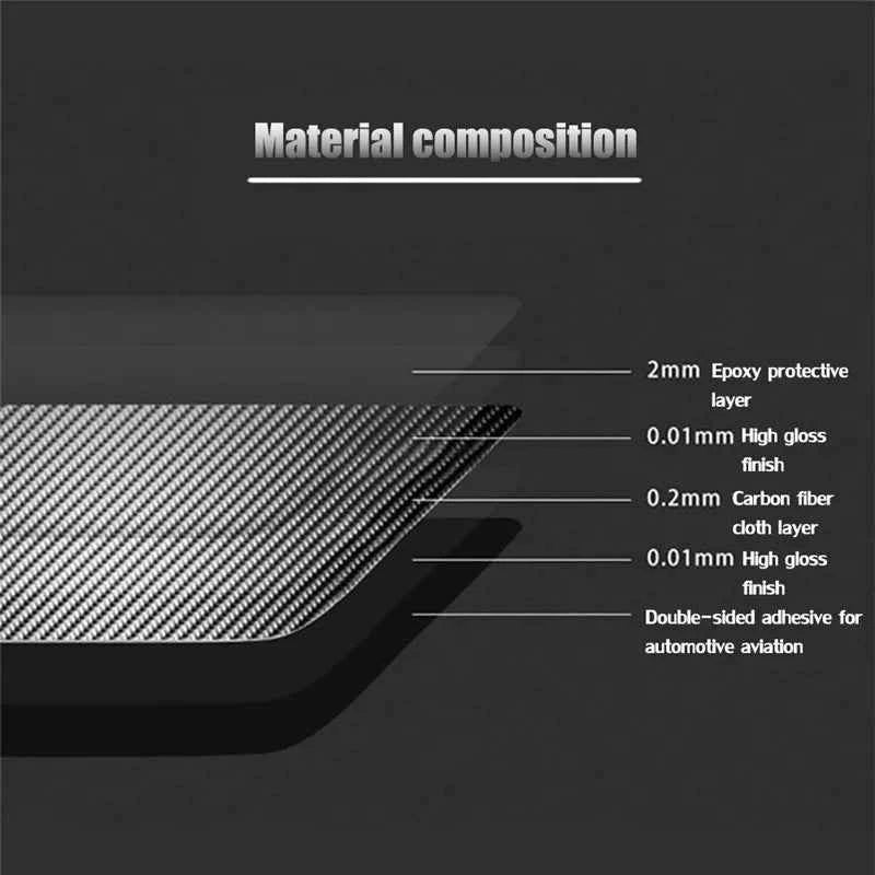 Carbon Fiber Material Black Stickers Cover Trim For Toyota Camry 2012 2013 2014 Car Interior Decorative Accessories