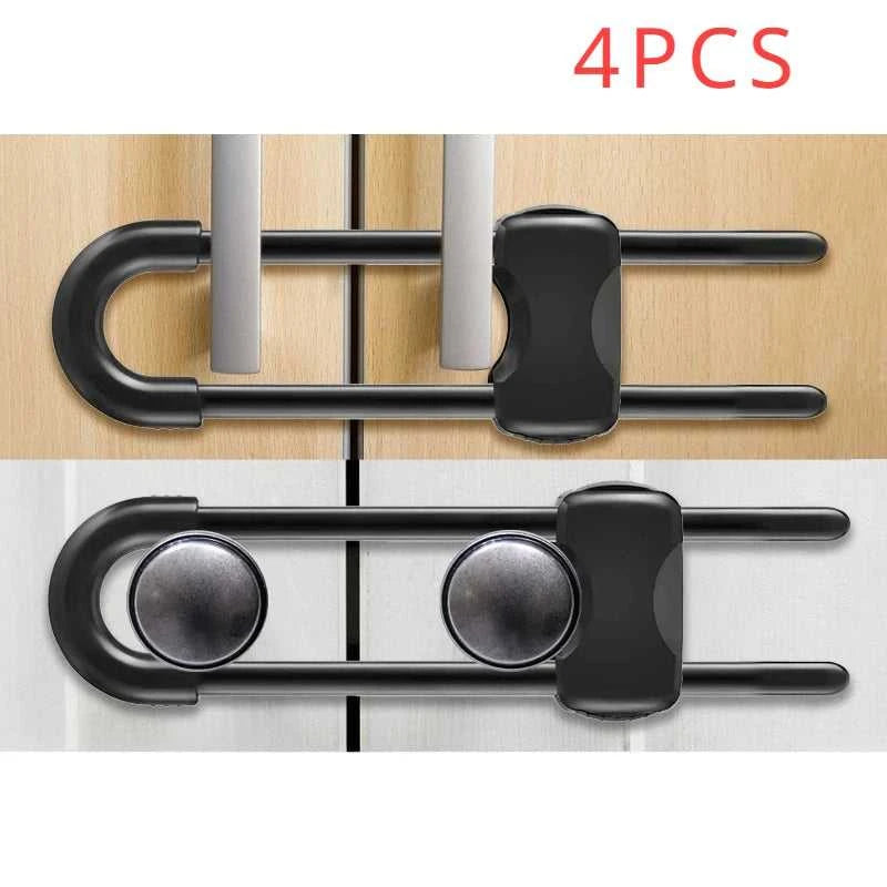 2/4PCS Sliding Cabinet Child Safety Locks Baby Proofing Cabinet Lock Cupboard Latches for Kids on Closet Door Knobs Handles The jack market .AU The jack market .AU Mum & Kids: Essential Products for Every Family $ 30 14:173#Black 4pcs