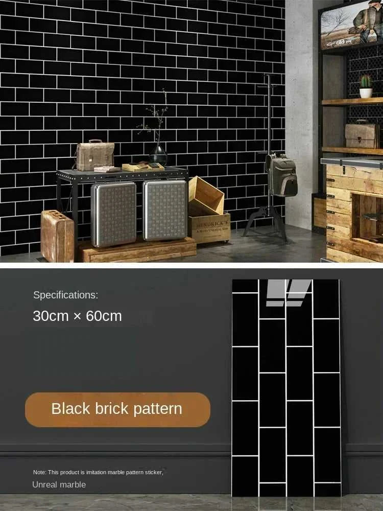 Imitation ceramic tile wall sticker wallpaper self-adhesive bathroom marble sticker self-adhesive background wall wallpaper The jack market .AU The jack market .AU Home $ 113 14:365458#White brick pattern;5:871#30X60CM 20PCS