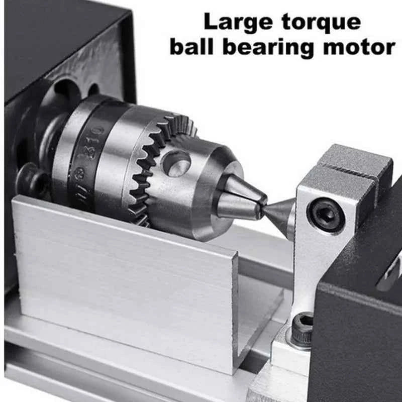 Mini Lathe Machine by [Brand Name] - Versatile Woodturning & Polishing Tool, Adjustable for Creative Projects, 110V-240V