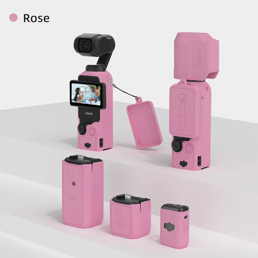 Silicone Cover Protective Case Camera Lens Protector Scratch-Resistant Lens Cover For DJI OSMO Pocket 3 Camera Shell Accessories