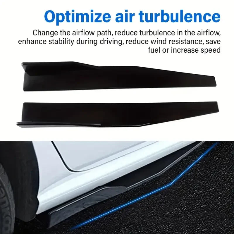 Car Body Side Skirt Carbon Fiber Rocker Splitter Winglet Side Wing Bumper Lip Bumper Exterior Universal Car Body Styling Parts