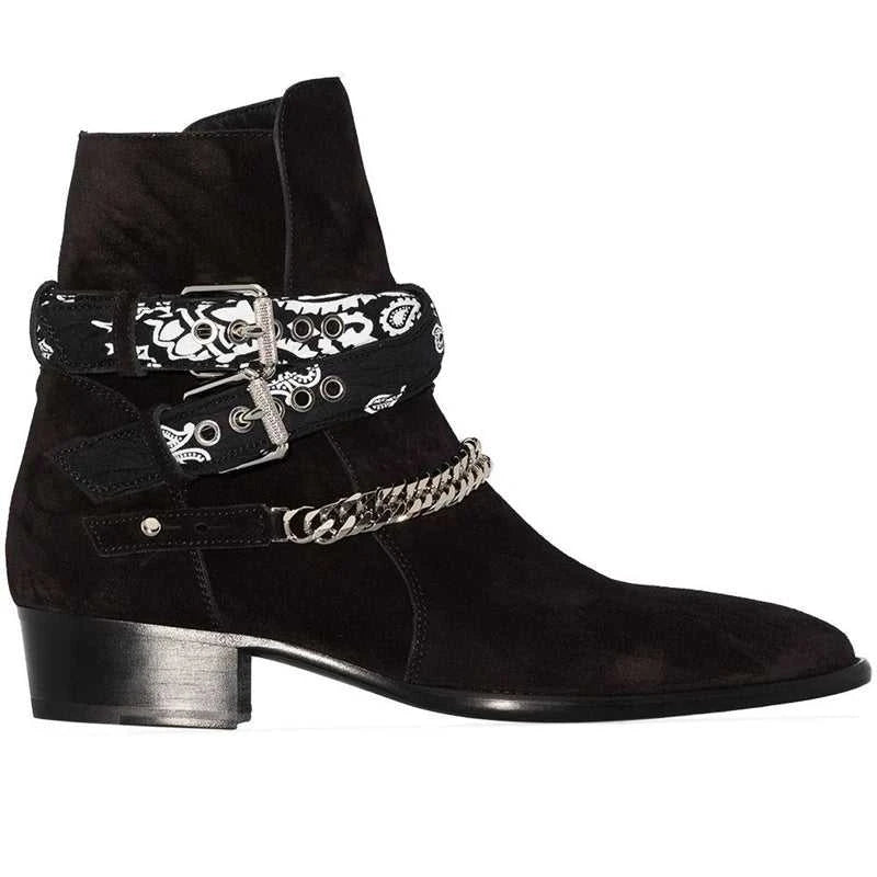 Black Men Short Boots Brown Flock Buckle Strap Round Toe Ankle Boots for Men Business Men Boots Zapatos Hombre The jack market .AU The jack market .AU Step Up Your Style: Trendy Shoes for Every Occasion! $ 106 14:100018786#brown;200000124:200000900