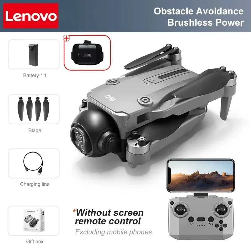 Lenovo D18 Drone 8K Aerial HD Dual-Camera Intelligent Obstacle Avoidance Brushless Power 5G WIFI Screen Remote Control GPS Drone The jack market .AU The jack market .AU Drones $ 97 14:175#Black-8K HD-VR