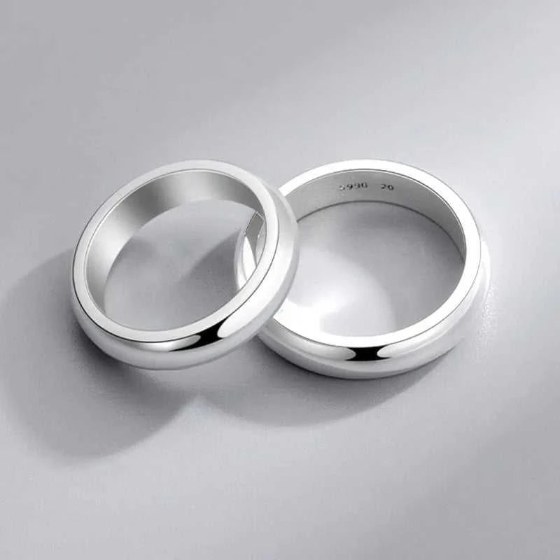 BOCAI New 6.5~7.9G S990 Pure Silver Jewelry Plain Circle Simple Glossy Couple Men and Women Ring Trendy Gift The jack market .AU The jack market .AU Jewellery & Chains $ 106 200000369:200000287