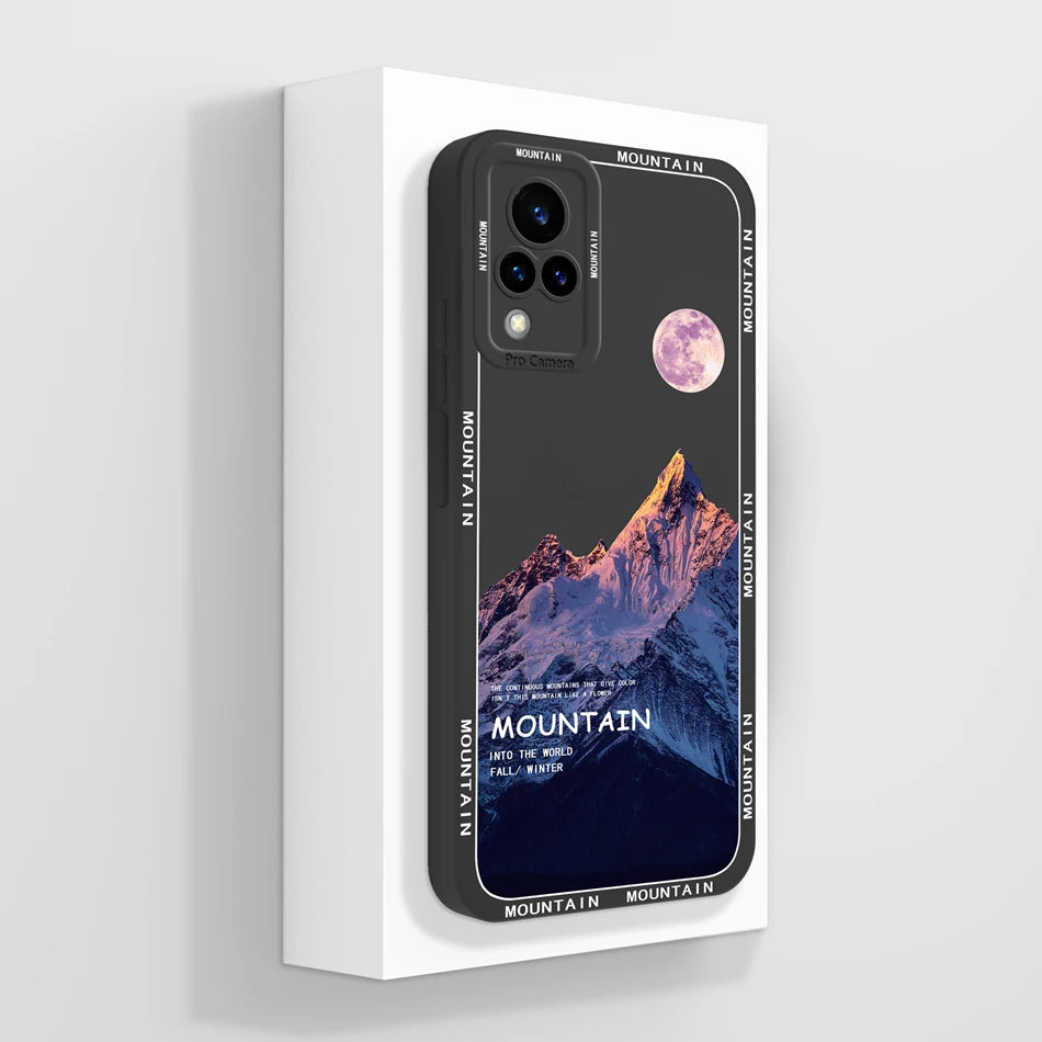 Vivo V21 Liquid Silicone Case - Full Coverage Anti-Drop Protection, Stylish & Soft Back Cover