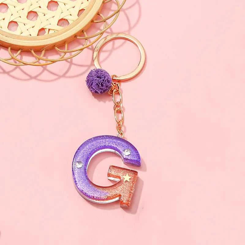 BAOPON Pink Purple Pompom Letter Keychain English Alphabet Keyring For Women Men Jewelry Accessories Wholesale Special Offer The jack market .AU The jack market .AU Jewellery & Chains $ 46 14:193#102