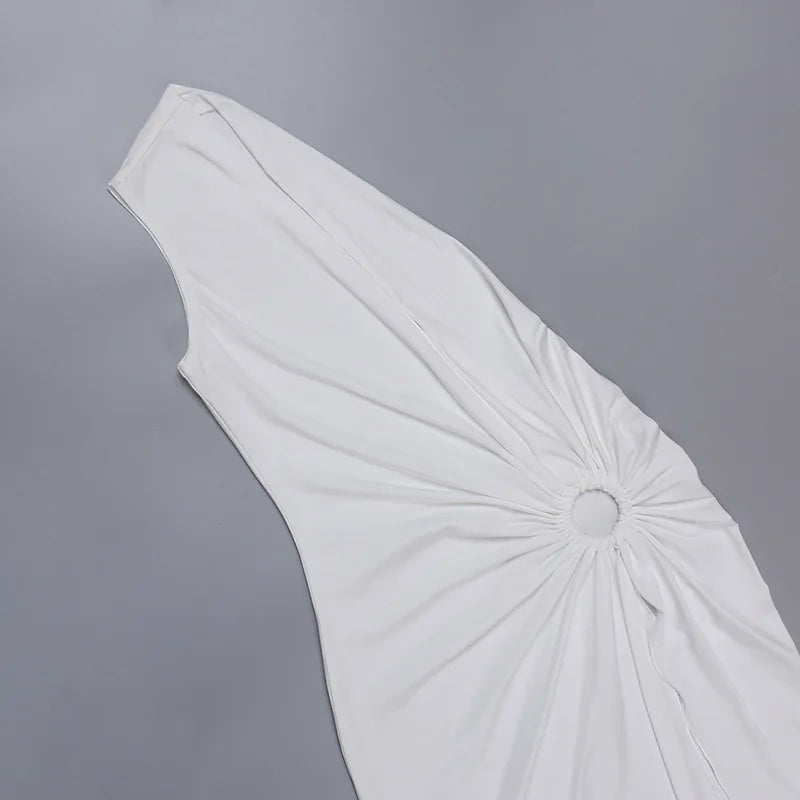Women's One-Shoulder Asymmetric Beach Dress – Midi Bikini Cover-Up