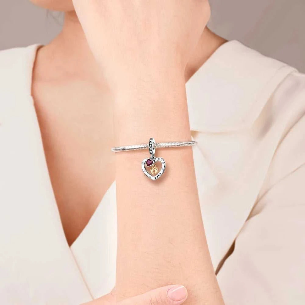 1 Pcs 925 Sterling Silver Family Jewelry Mother And Daughter Diy Pendant, Suitable For Women's Bracelets DIY Making jewelry The jack market .AU The jack market .AU Jewellery & Chains $ 50 14:202619806#S925